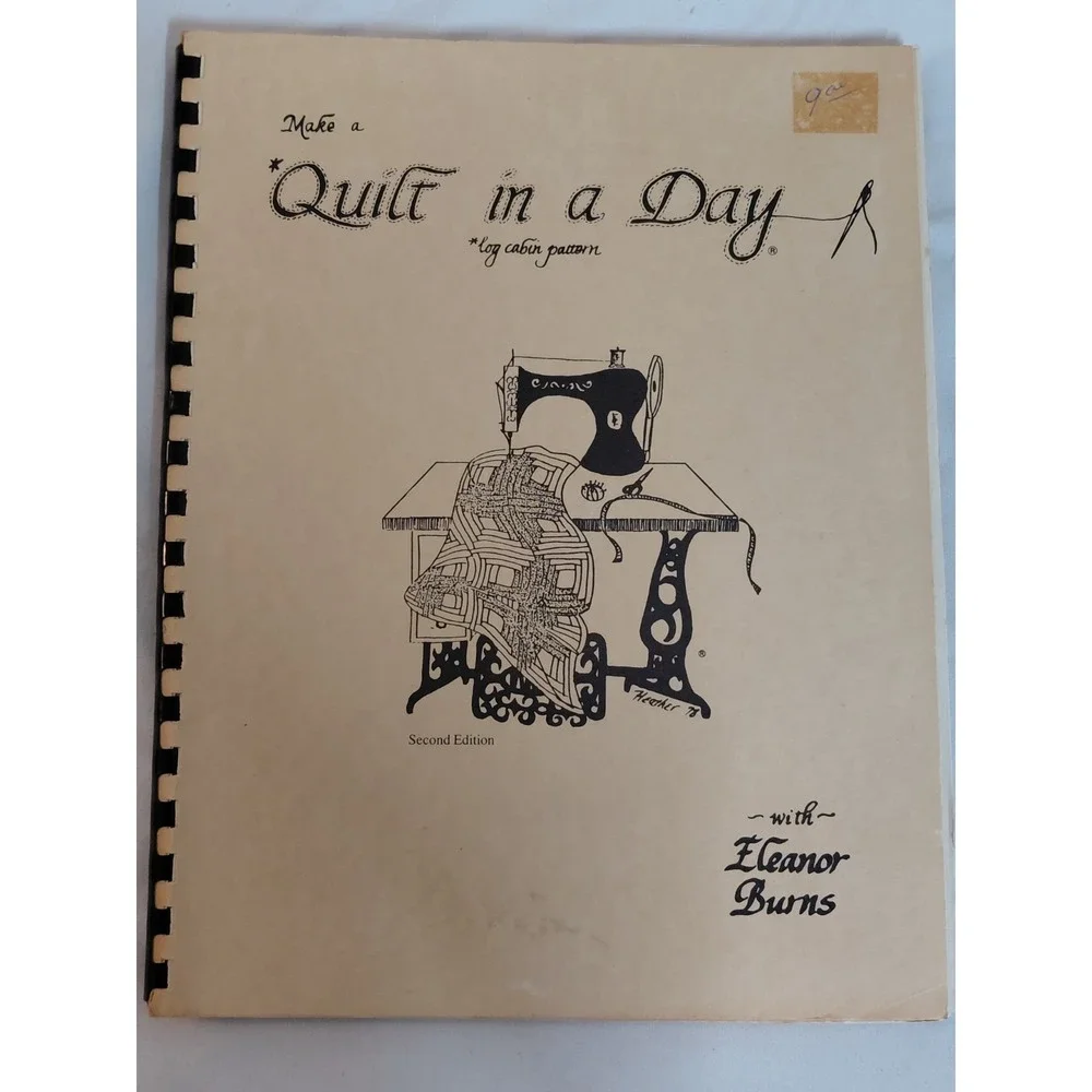 Vintage Make a Quilt in a Day Log Cabin Pattern Book 2nd Ed Eleanor Burns 1979